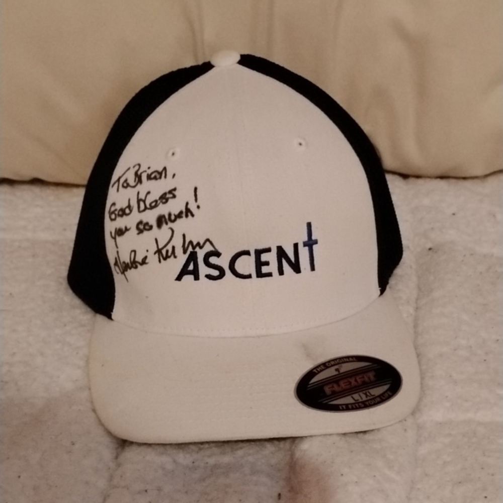 Ascent Fitted Meshback Cap Signed By Herbie Kuhn Voice Of Toronto Raptors